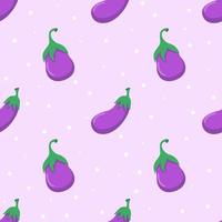 aubergine aubergine grönsaksfrukt sömlöst mönster vektor