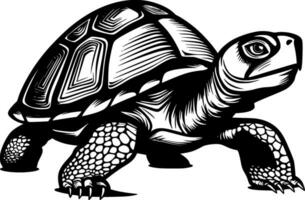 sköldpadda, minimalistisk och enkel silhuett - vektor illustration