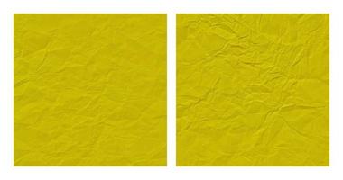 realistischer zerknitterter gelber papierbeschaffenheitshintergrundsatz vektor