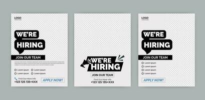 wir sind Einstellung Flyer. Job Rekrutierung regional Verkauf Manager Design zum Unternehmen vektor