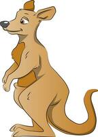 brun känguru, illustration vektor