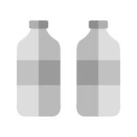 Milchflasche auf weißem Hintergrund dargestellt vektor