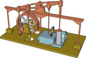 ein Dampf Motor Maschine Vektor oder Farbe Illustration