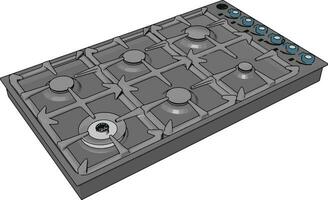 ein Gas Herd Vektor oder Farbe Illustration