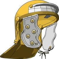 Gelb Feuerwehrmann Helm Vektor Illustration auf Weiß Hintergrund