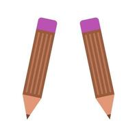 illustrierter Bleistift auf weißem Hintergrund vektor