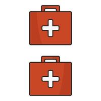 medicinsk resväska illustrerad på vit bakgrund vektor
