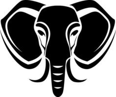 elefant huvud tatuering, tatuering illustration, vektor på en vit bakgrund.