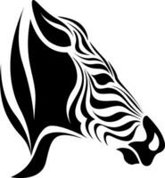 zebra huvud tatuering, tatuering illustration, vektor på en vit bakgrund.