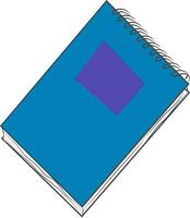 ein Blau Notizbuch, Vektor Farbe Illustration.