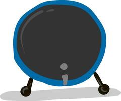en blå bas trumma, vektor Färg illustration.