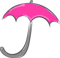 en söt paraply vektor eller Färg illustration