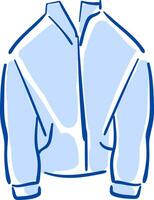Häftigt blå jacka vektor eller Färg illustration