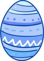 ein Blau Ostern Ei Vektor oder Farbe Illustration