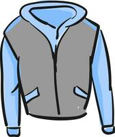 ein Blau Männer Jacke Vektor oder Farbe Illustration