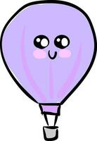 ein süß violett Fallschirm Vektor oder Farbe Illustration
