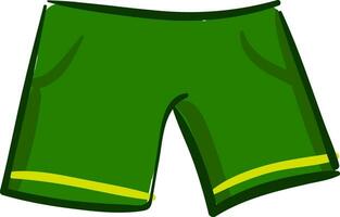 ein Grün Farbe Sport kurze Hose Vektor oder Farbe Illustration