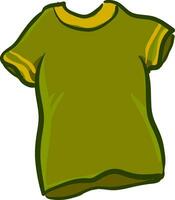 ein komfortabel Grün T-Shirt Vektor oder Farbe Illustration