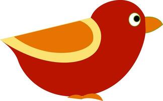 ein rot wenig Vogel Vektor oder Farbe Illustration