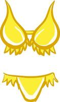 ein Gelb Damen Badeanzug Vektor oder Farbe Illustration