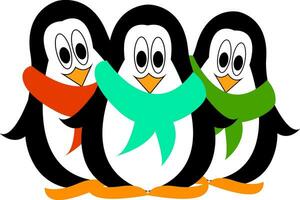 pingviner, vektor eller Färg illustration.
