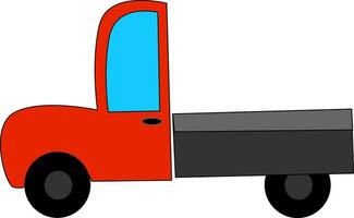 röd lastbil, vektor eller Färg illustration.