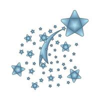 Blau Schießen Star mit Blau Star Illustration vektor