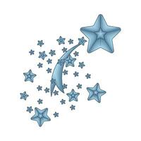 Blau Schießen Star mit Blau Star Illustration vektor