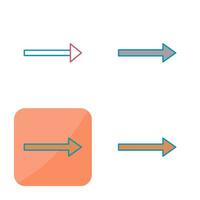 einzigartiges Vektorsymbol mit Pfeil nach rechts vektor