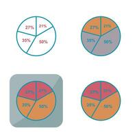 cirkeldiagram vektor ikon