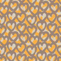 orange hjärtformad penseldrag sömlös bakgrund vektor