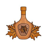 Herbst trinken mit Herbst Blatt Illustration vektor