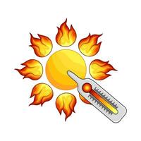 varm brand med varm temperatur illustration vektor