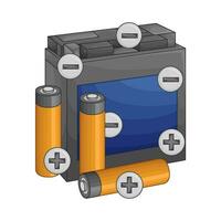 batteri energi transport illustration vektor