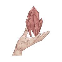 Diamant im Hand Illustration vektor