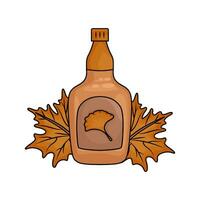 Herbst trinken mit Herbst Blatt Illustration vektor