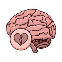 Abbildung des menschlichen Gehirns vektor