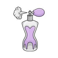 Parfum Flasche sprühen mit Rauch Illustration vektor