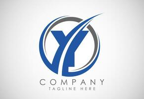 Englisch Alphabet y mit rauschen. modern Vektor Logo zum Geschäft und Unternehmen Identität