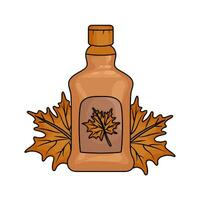 Herbst trinken mit Herbst Blatt Illustration vektor