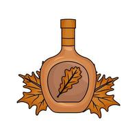 Herbst trinken mit Herbst Blatt Illustration vektor