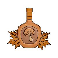 Herbst trinken mit Herbst Blatt Illustration vektor