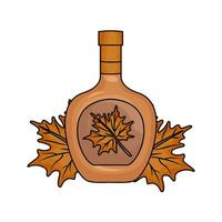 Herbst trinken mit Herbst Blatt Illustration vektor