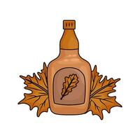 Herbst trinken mit Herbst Blatt Illustration vektor