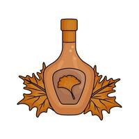 Herbst trinken mit Herbst Blatt Illustration vektor