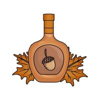 Herbst trinken mit Herbst Blatt Illustration vektor