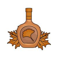 Herbst trinken mit Herbst Blatt Illustration vektor