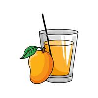 juice mango med mango frukt illustration vektor