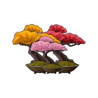 Bonsai Pflanze im Topf Illustration vektor