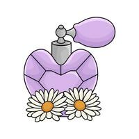 Parfum Flasche sprühen mit Gänseblümchen Blume Illustration vektor